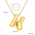 Collier pour femme avec pendentif lettre moderne en acier inoxydable