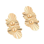 Boucles d'oreilles à motif plissé pour femme