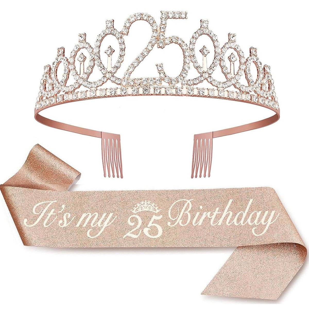 Couronne de princesse en cristal pour femme avec inscription 30 & Fabulous