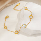 Bracelet à maillons inspiré des fleurs pour femme