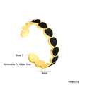 Bracelet ouvert pour femme avec motifs cœurs