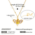 Collier pour femme motif abeille avec pierres scintillantes