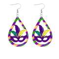 Boucles d'oreilles festives masque de Mardi Gras