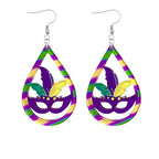 Boucles d'oreilles festives masque de Mardi Gras