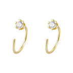 Boucles d'oreilles puces étincelantes et élégantes