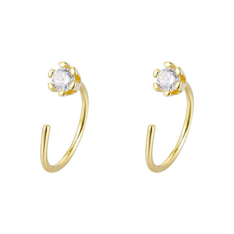 Boucles d'oreilles puces étincelantes et élégantes