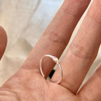 Bague fine en argent pour femme avec motif poisson