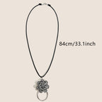 Collier statement floral orné