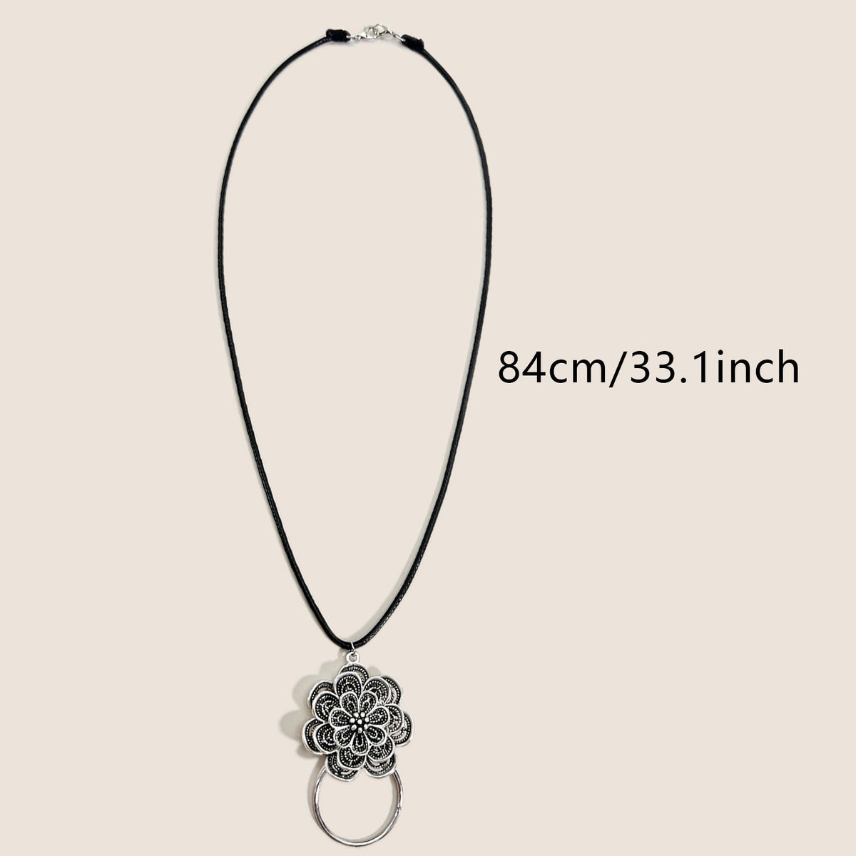 Collier statement floral orné