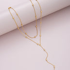 Collier lariat multicouche