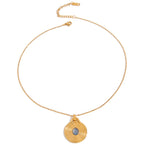 Collier pour femme avec pendentif spirale en acier inoxydable