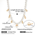 Collier pour femme avec perles et pendentifs en zircone