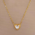 Collier pour femme avec pendentif cœur en cristal