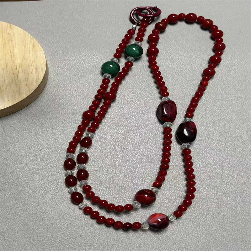 Collier de perles multi-rangs