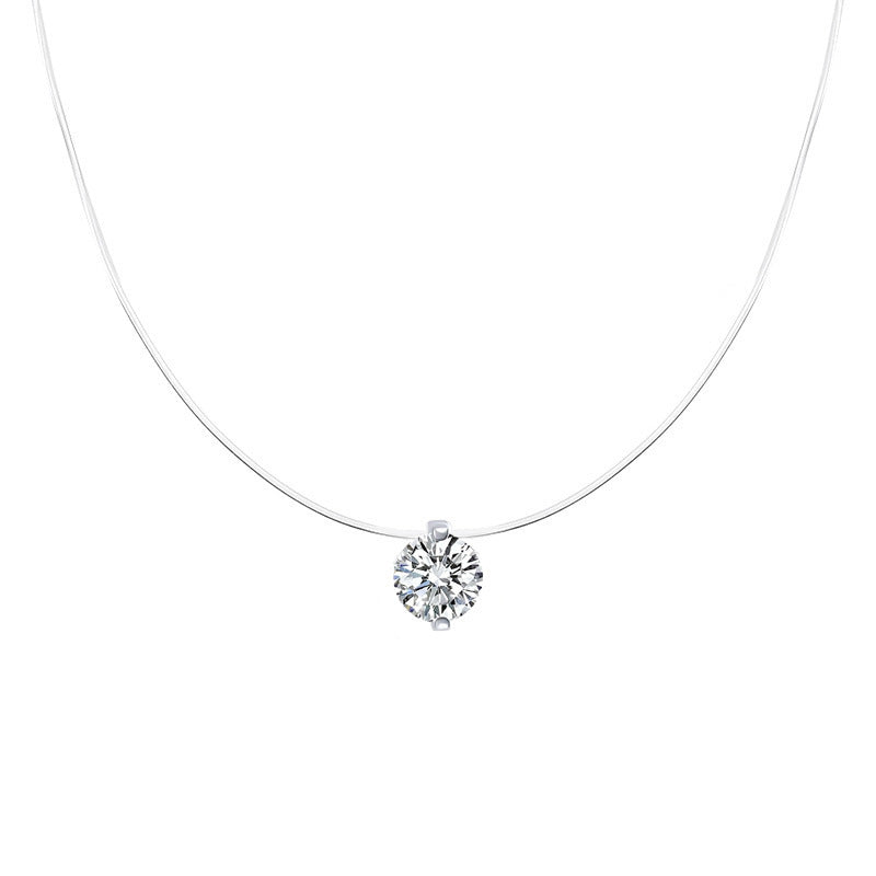 Collier élégant pour femme avec pendentif en zircon étincelant