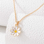Collier pour femme avec pendentif marguerite
