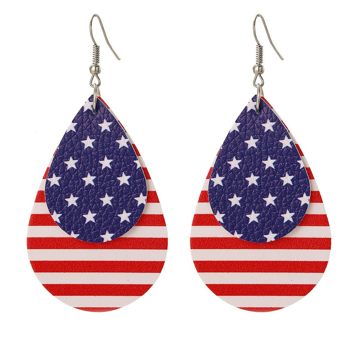 Boucles d'oreilles pendantes étoiles superposées en cristal pour femme