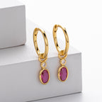 Boucles d'oreilles pendantes pour femme avec pendentif en zircon et argent 925