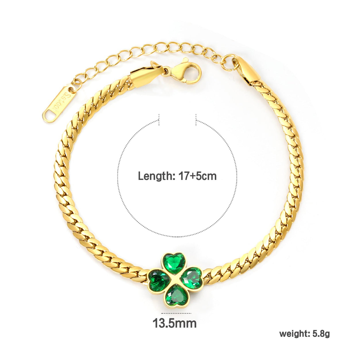 Bracelet pour femme avec perle et structure à maillons élégante
