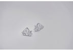 Clous d'oreilles géométriques en argent pour femme