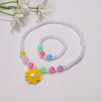Ensemble de bijoux ludique avec pendentif fleur