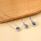 Parure de bijoux pour femme en acier inoxydable avec pendentifs perles