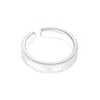 Bague en argent pour femme avec texture artistique