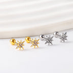 Boucles d'oreilles pour femme avec design étoile étincelant
