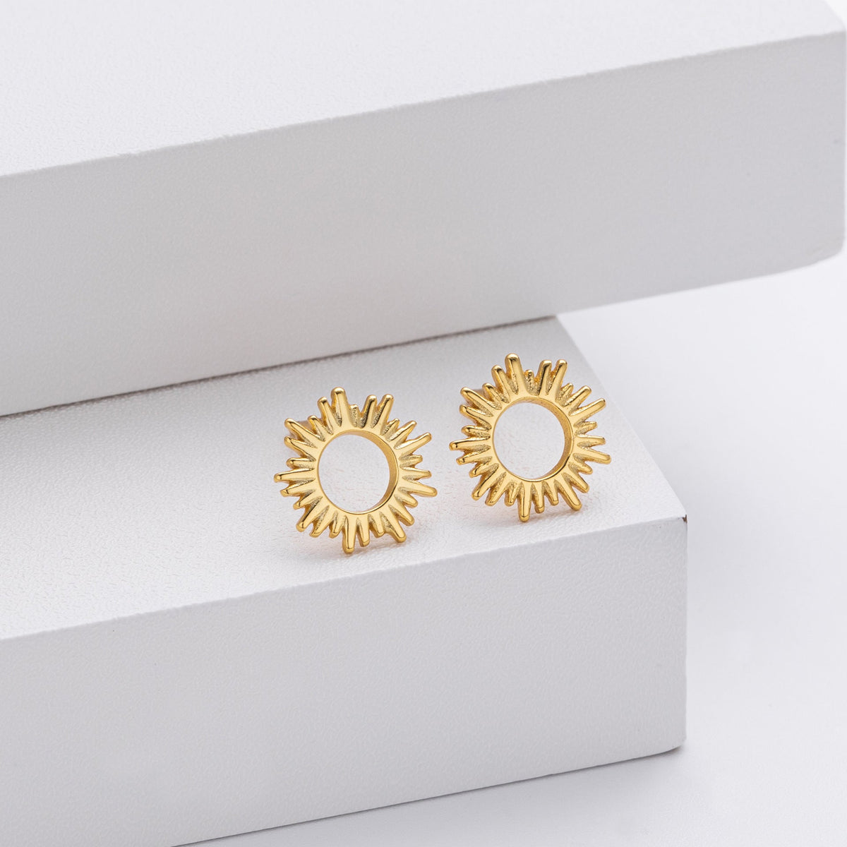 Damen Ohrstecker mit Sonnenmotiv