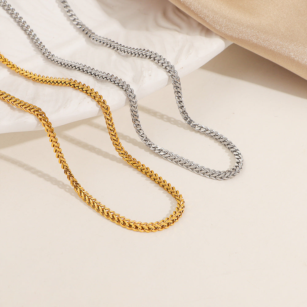 Collier classique à maillons gourmette pour femme