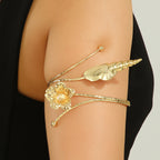 Bracelet rigide pour femme avec motifs floraux