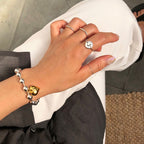 Bracelet cœur et perles pour femme