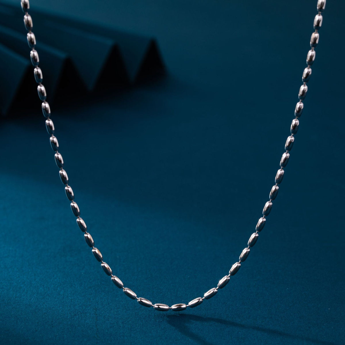 Collier pour femme en argent sterling 925 à maillons ovales