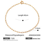 Collier pour femme en acier inoxydable hypoallergénique