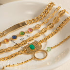 Bracelet pour femme avec motif coquillage en acier inoxydable