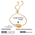 Bracelet pour femme avec fermoir réglable et pendentif en forme de cœur