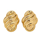Boucles d'oreilles pour femme à motif ondulé élégant
