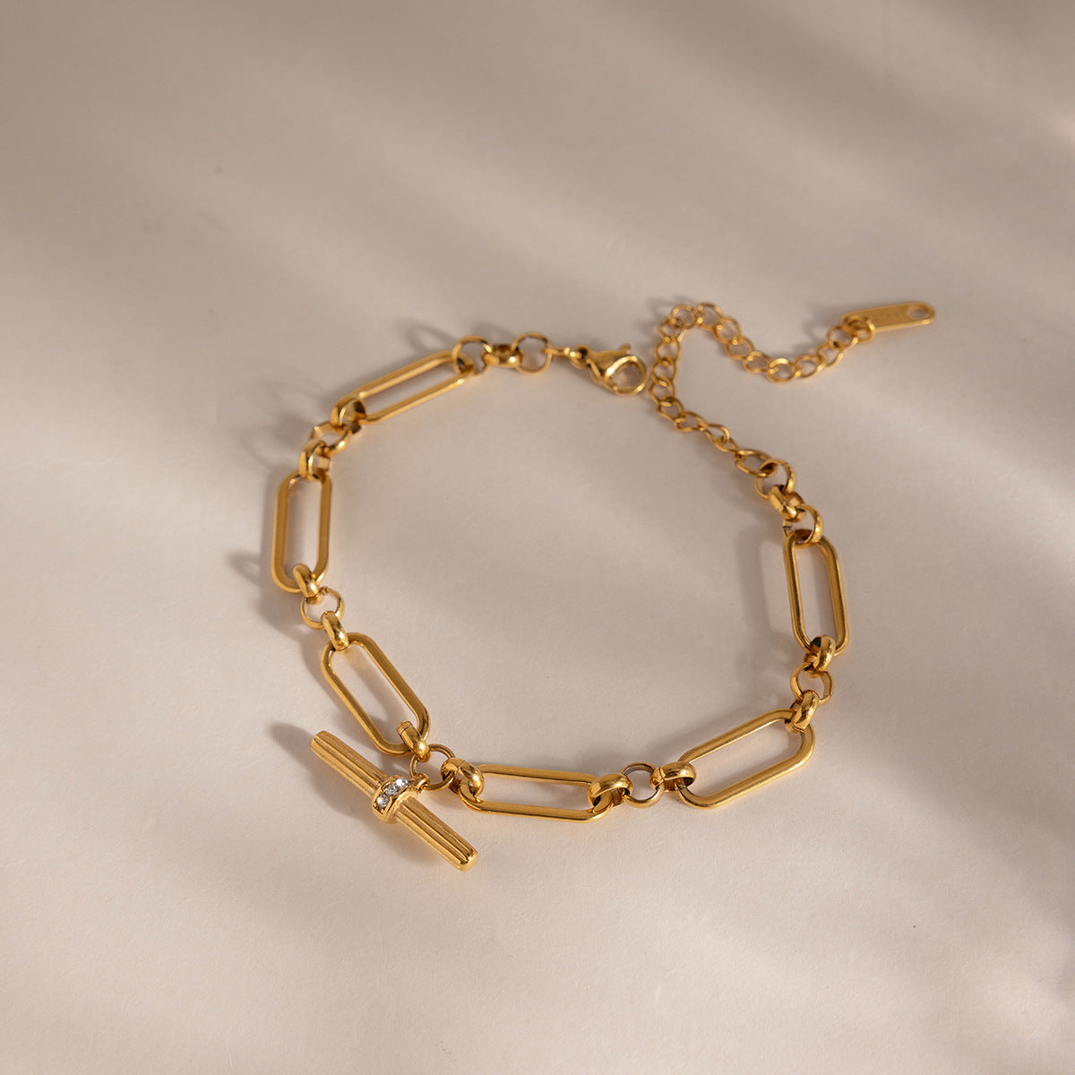 Bracelet pour femme à maillons en acier inoxydable