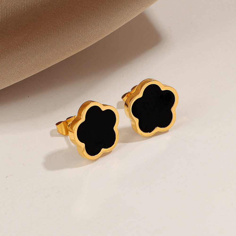 Boucles d'oreilles pour femme inspirées des fleurs en nacre