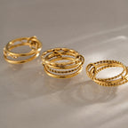 Bague élégante et hypoallergénique pour femme au design tressé