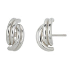Boucles d'oreilles clous pour femme au design torsadé élégant