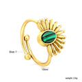Bague pour femme avec malachite et finition dorée