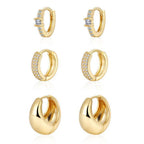 Boucles d'oreilles pendantes dorées pour femme au design goutte moderne