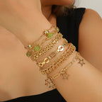 Bracelet pour femme tressé avec pierres semi-précieuses