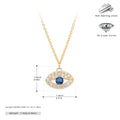 Collier pour femme avec motif œil protecteur en argent sterling 925 et zircone