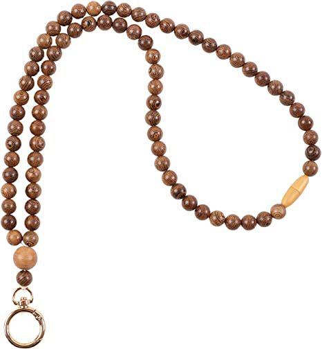 Chaîne de lunettes en perles de bois
