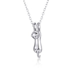 Collier pour femme avec charmant pendentif chat en métal de haute qualité