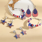 Boucles d'oreilles pendantes étoiles superposées en cristal pour femme