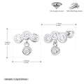 Boucles d'oreilles pour femme en argent sterling avec zircon