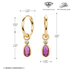 Boucles d'oreilles pendantes pour femme avec pendentif en zircon et argent 925